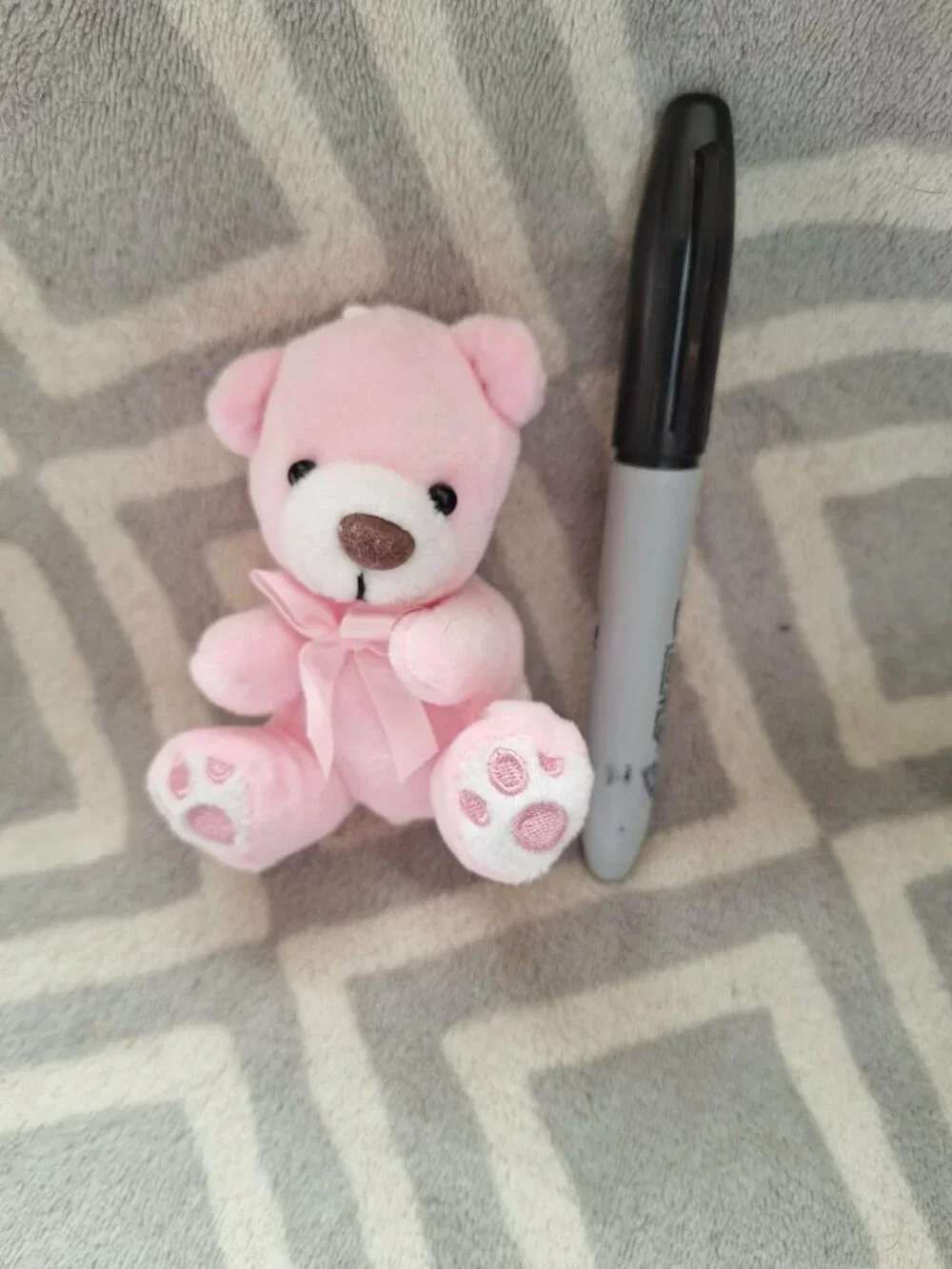 NIP!!  12 pack set of PINK TEDDY BEARS (each approx 3 inches tall)